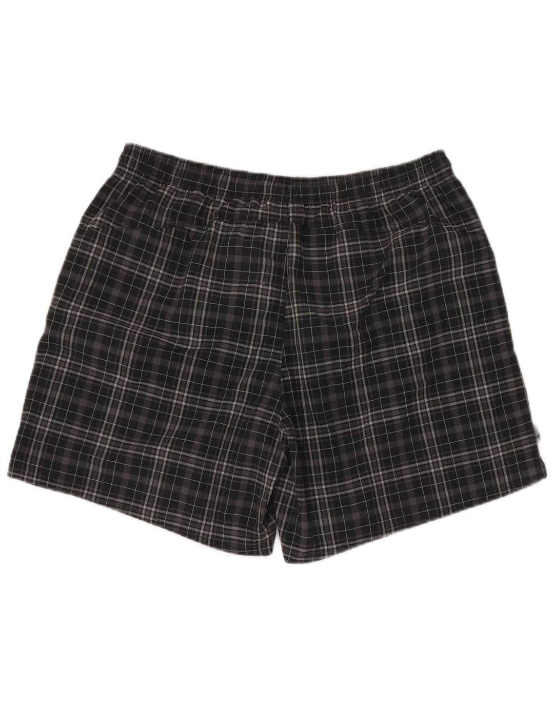 Pantaloni scurți de înot ADIDAS pentru bărbați, poliester cu carouri mari, negru