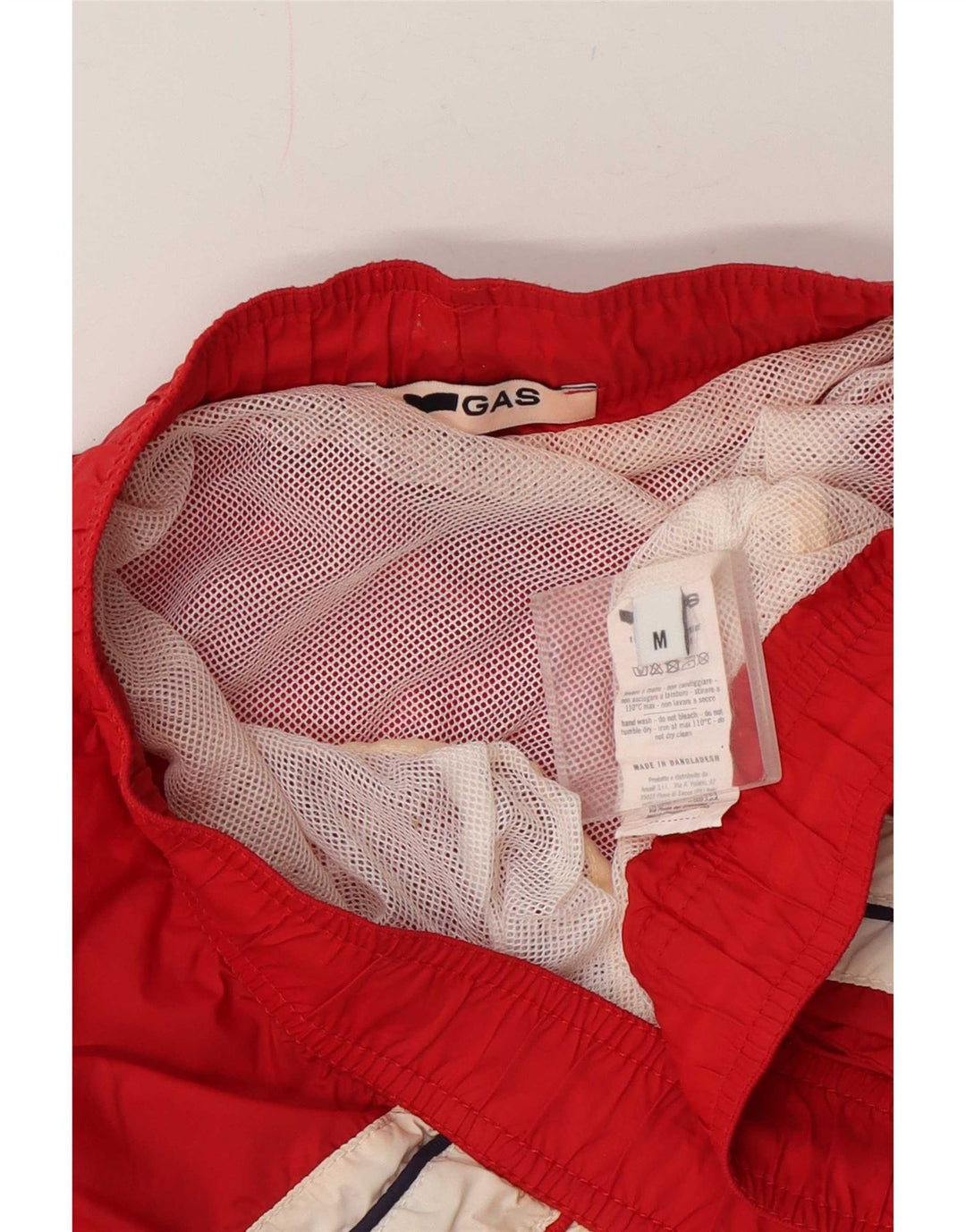 Pantaloni scurți de înot pentru bărbați Gas, roșu mediu, poliamidă color bloc