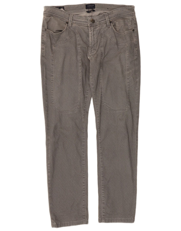 Pantaloni casual subțiri pentru bărbați Jeckerson L34 L29 bumbac gri