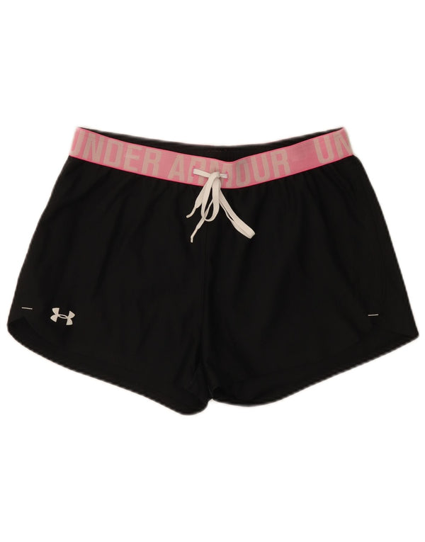 Pantaloni scurți sport Under Armour pentru femei Heat Gear Graphic UK 10 Small Black