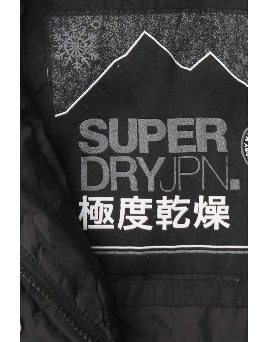 Jachetă căptușită cu glugă Superdry pentru femei UK 14 Poliester mediu negru
