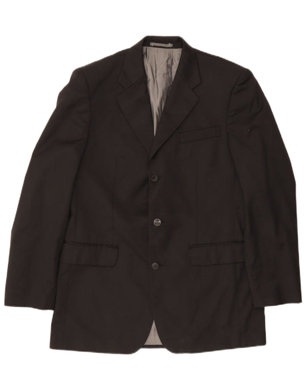 Jachetă blazer pentru bărbați Pierre Cardin, cu 3 nasturi, cu ajustare normală, UK 38 Medium Black