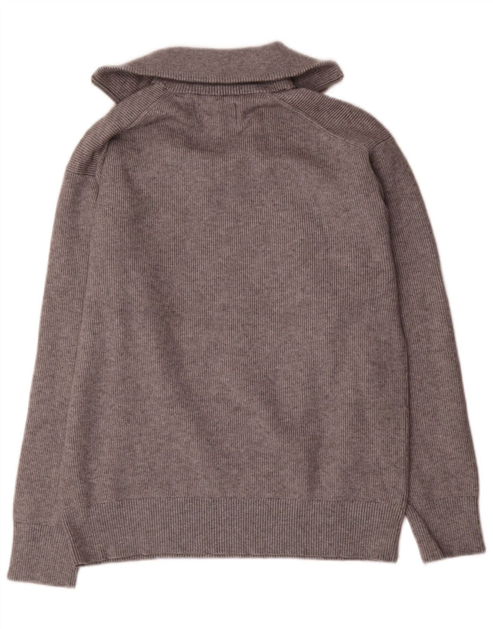 Pulover Jack Wills pentru bărbați, cu fermoar și gât, din viscoză mică, gri