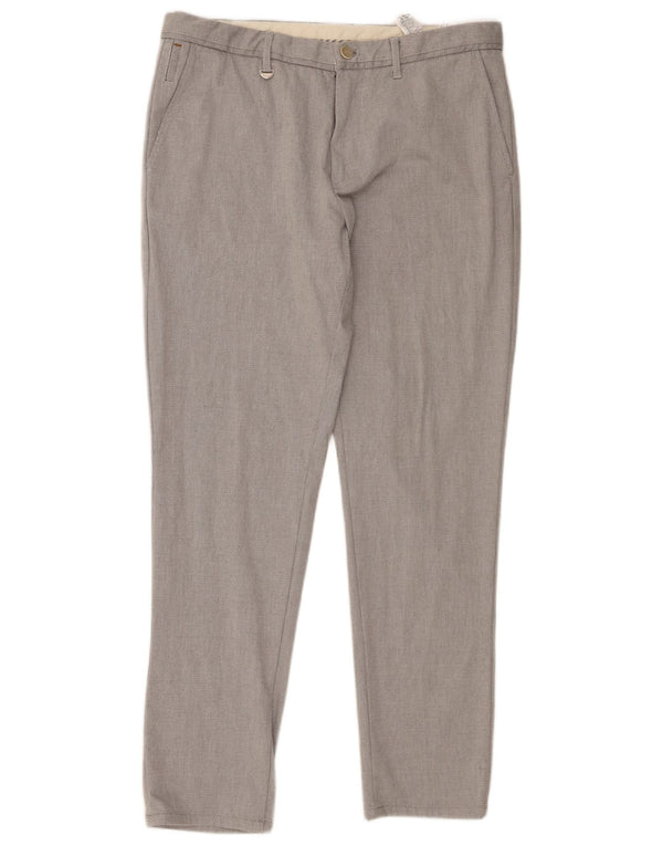 Pantaloni chino slim pentru bărbați Zara EU 44 Large W34 L30 Bumbac gri