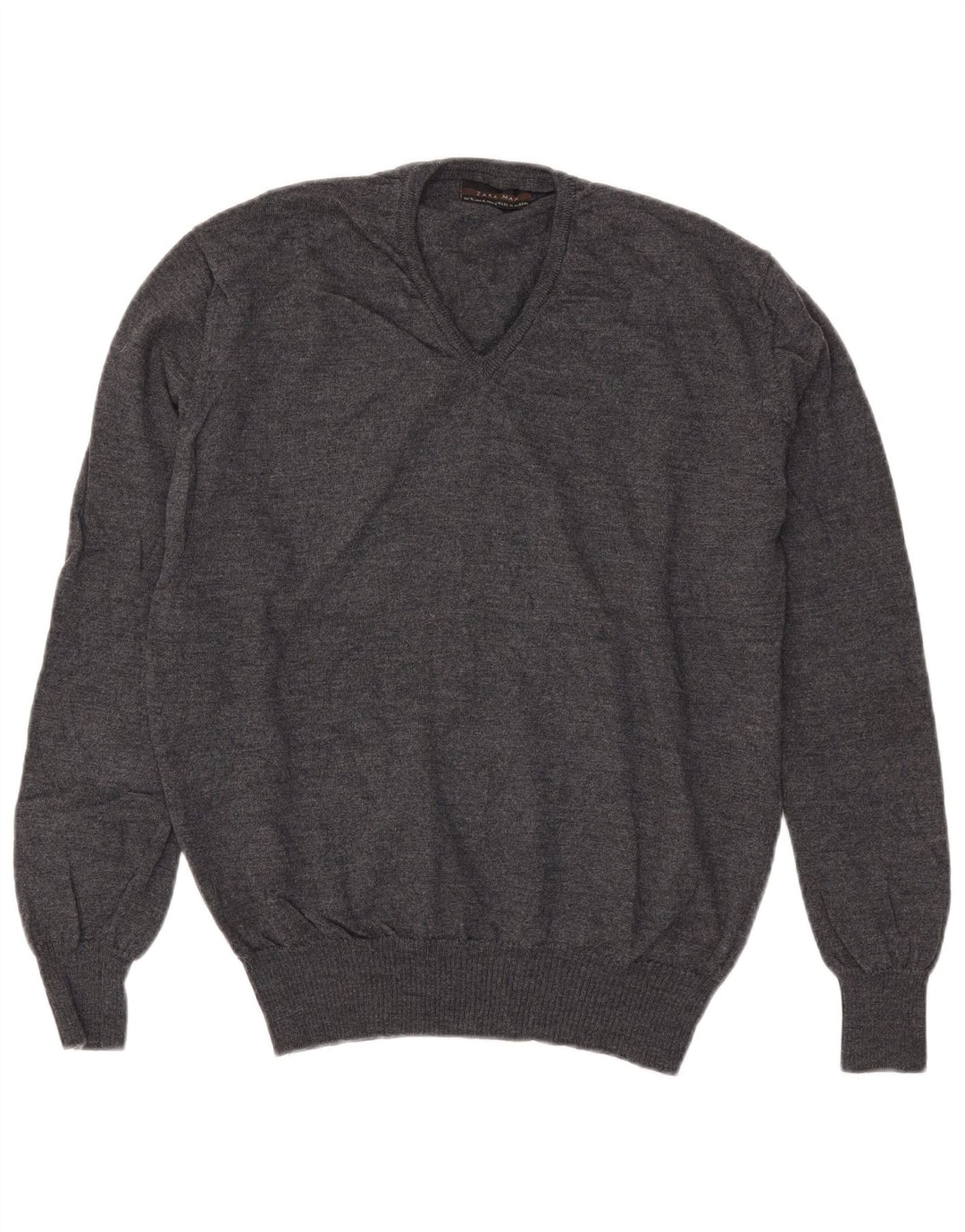 Pulover pentru bărbați Zara, cu decolteu în V, XL, gri