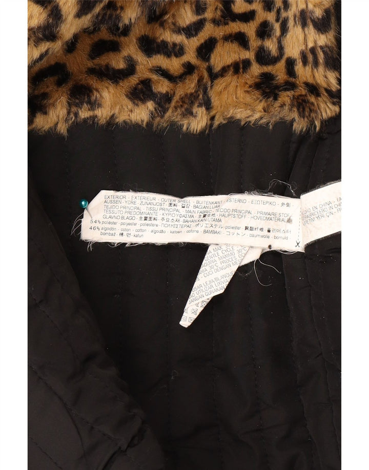 Jachetă parka cu glugă pentru femei Zara UK 14 Medium Kaki Poliester