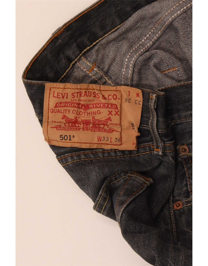Blugi drepti pentru bărbați Levi's 501 W33 L30 gri
