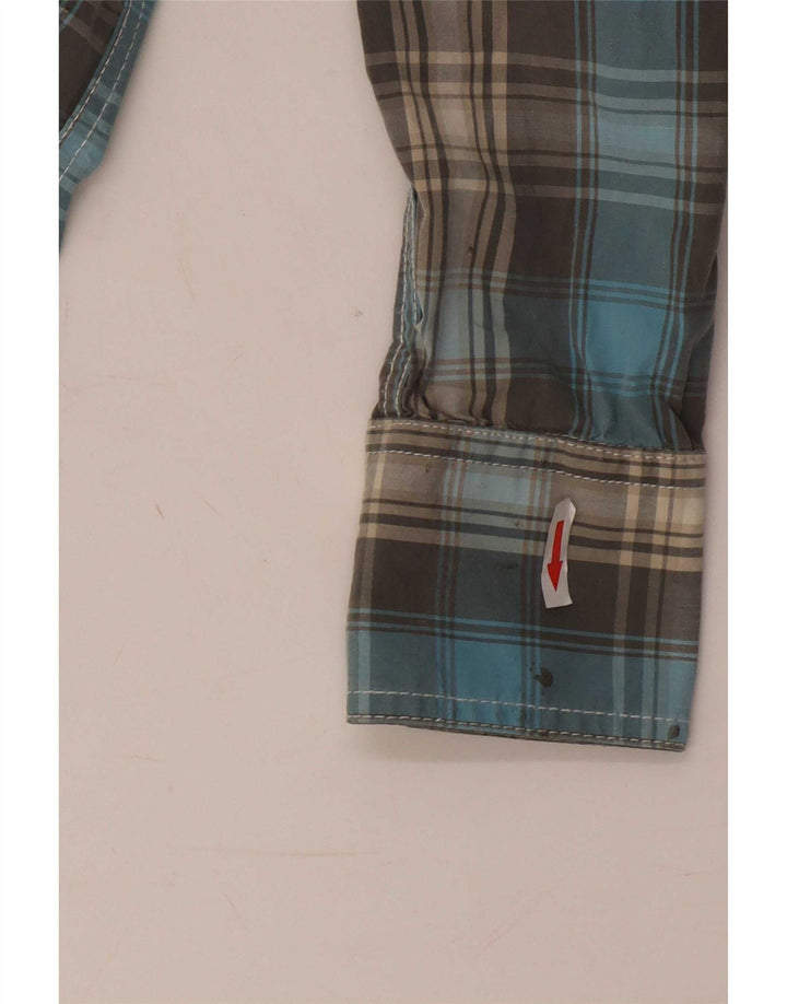 Cămașă pentru bărbați Superdry, bumbac carouri albastru mediu