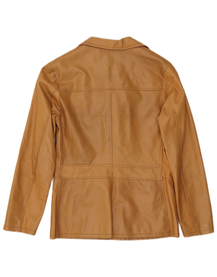 Jachetă Blazer din piele cu 4 nasturi Terranova UK 10 Mic Bej
