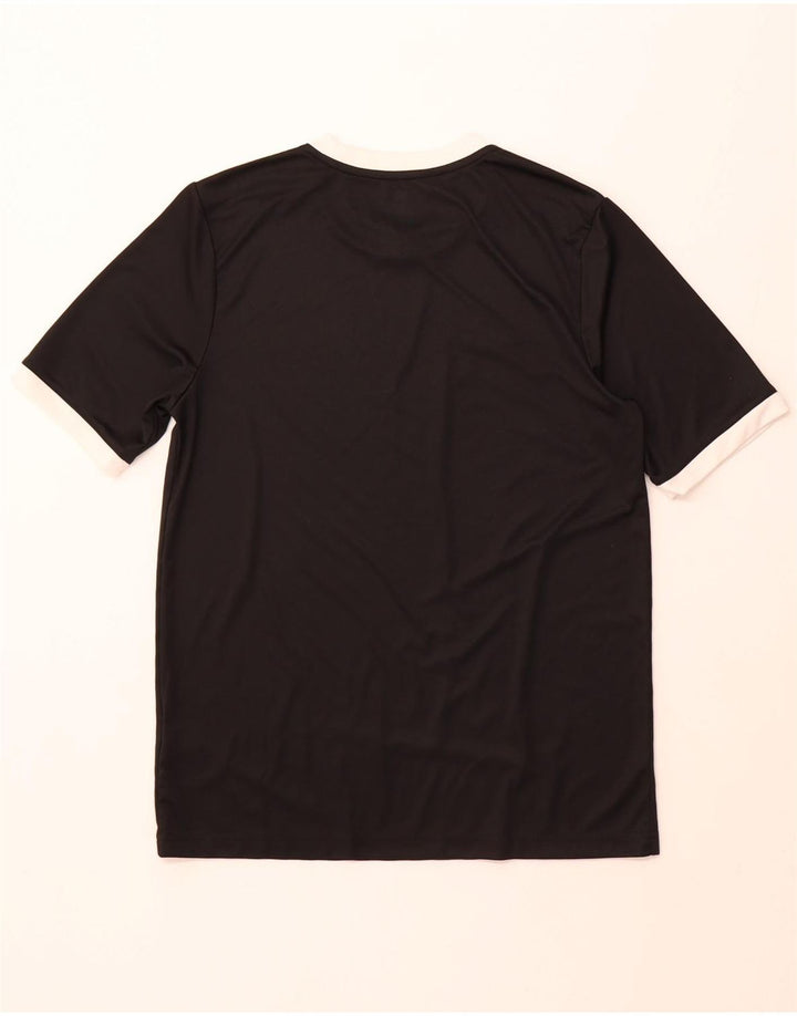 Tricou Climalite ADIDAS pentru băieți Top 15-16 ani XL poliester cu dungi negre