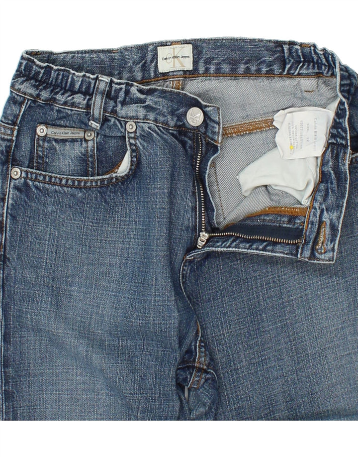 CALVIN KLEIN Womens Straight Jeans UK 12 W28 L29 Blue Cotton | Vintage Calvin Klein | Thrift | Second-Hand Calvin Klein | Used Clothing | Messina Hembry 