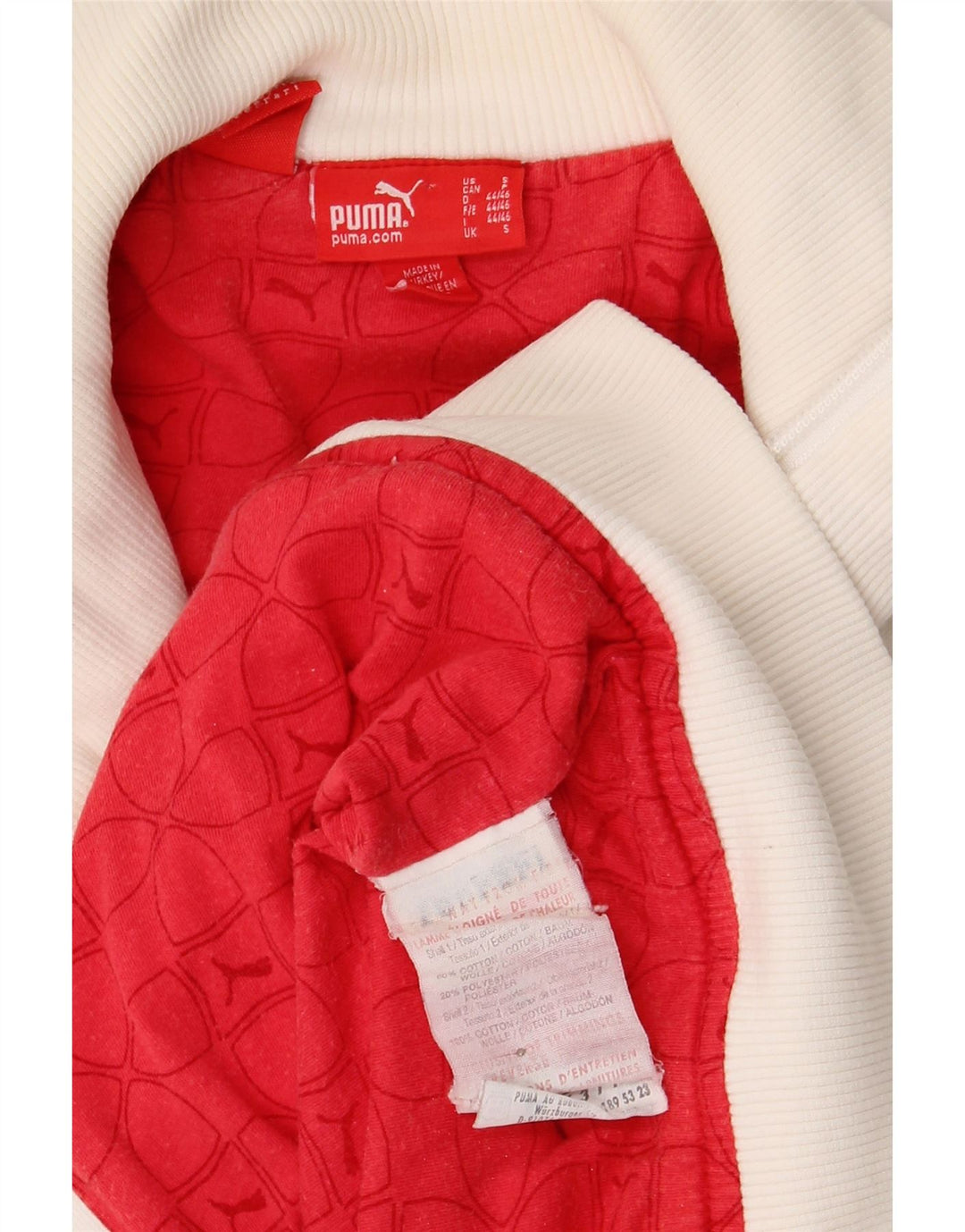 Jachetă de top pentru trening Puma pentru bărbați, bumbac alb mic