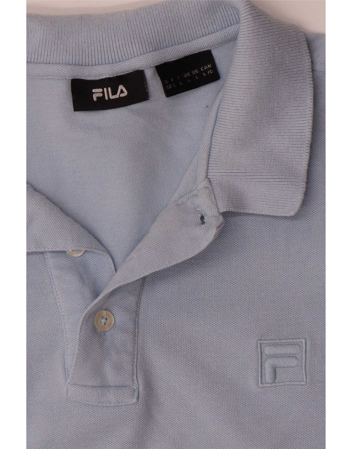 Tricou polo Fila pentru bărbați, mare, albastru, bumbac