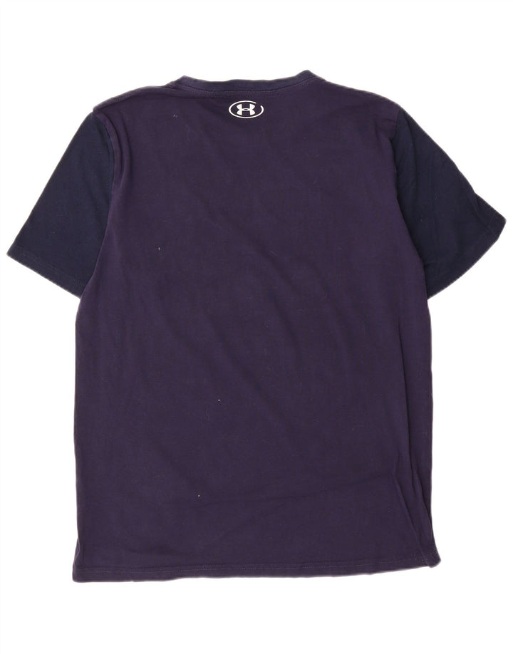 Tricou grafic pentru bărbați Under Armour Top mic din bumbac bleumarin