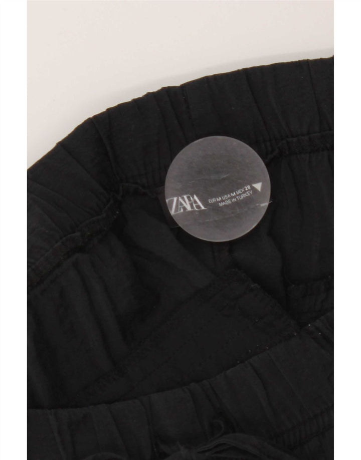 Pantaloni tăiați drepti pentru femei Zara Mediu L28 L25 Negri