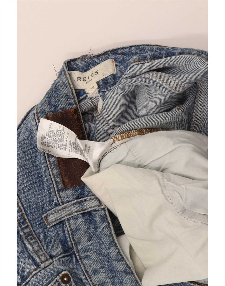 Reiss Blugi pentru bărbați slim, învechiți, W32 L30, bumbac albastru