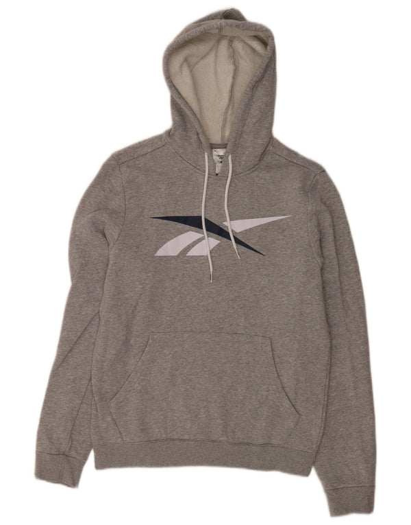 Jumper Reebok pentru bărbați cu glugă grafică XS, bumbac cu pături gri