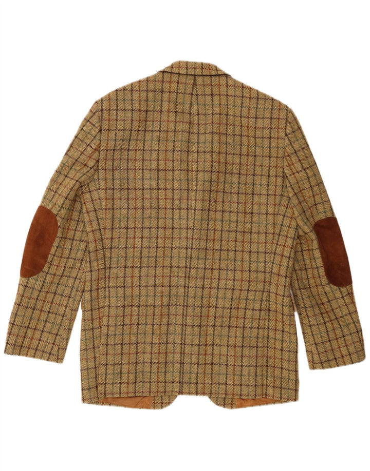 Jachetă Barbour pentru bărbați, cu 2 nasturi, EU 48, lână nouă cu carouri, verde mediu