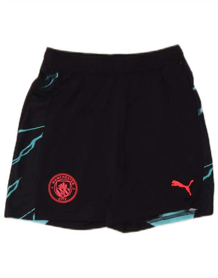 Pantaloni scurți sport PUMA Manchester City pentru băieți 11-12 ani, negru, color block