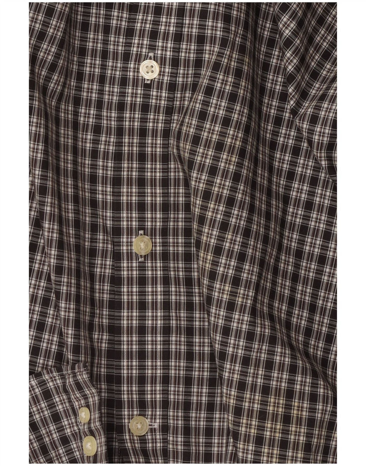 Cămașă pentru bărbați Eddie Bauer, cu formă relaxată, 2XL, bumbac negru cu carouri