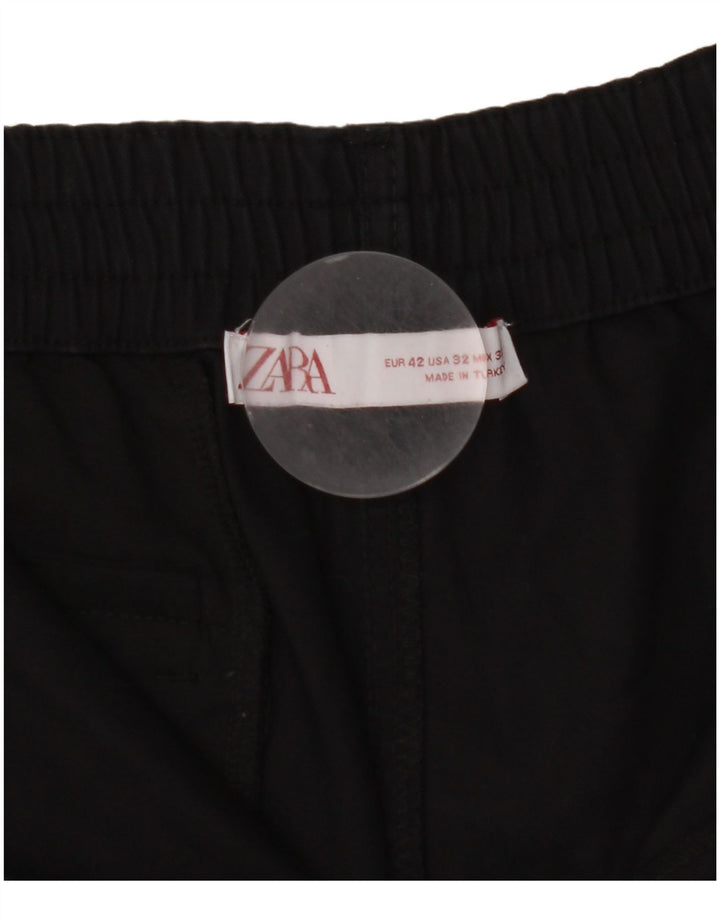 Pantaloni scurți cargo pentru bărbați Zara EU 42 Large W32 Bumbac negru