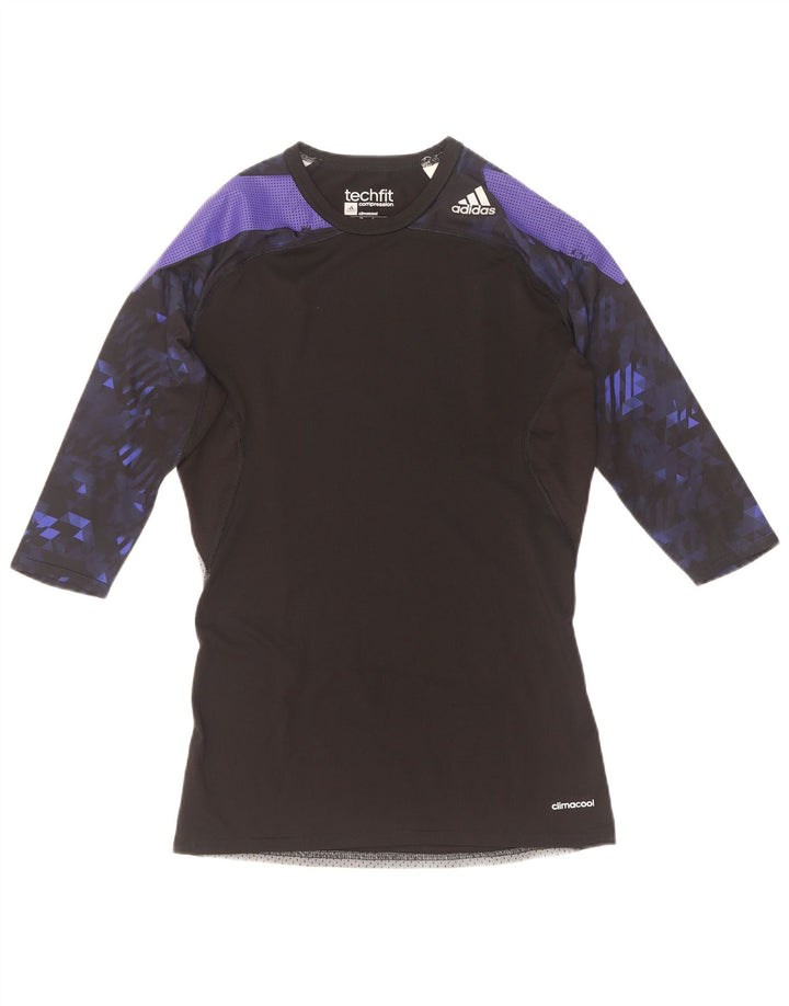 Adidas pentru bărbați Climacool Top cu mânecă 3/4 mare, negru, colorblock