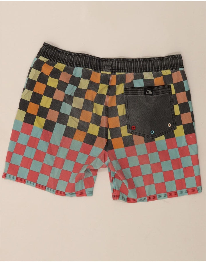 Pantaloni scurți de înot Quiksilver pentru bărbați, poliester geometric multicolor mediu