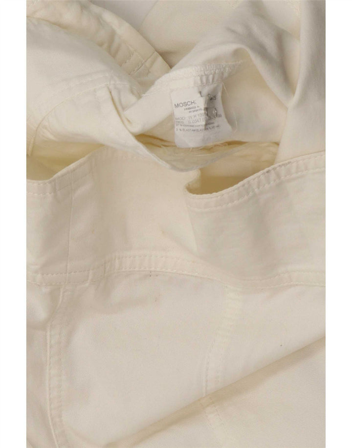 Moschino Bomber Jacket pentru femei UK 12 Medium Off White Bumbac