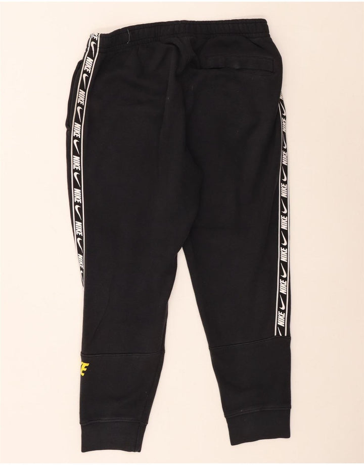 Pantaloni de trening grafic Nike pentru bărbați Pantaloni de jogging, bumbac mediu negru