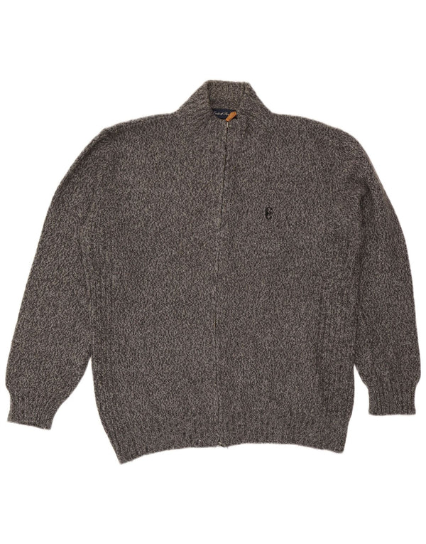 Pulover cardigan pentru bărbați Conte of Florence 2XL, lână gri cu pete
