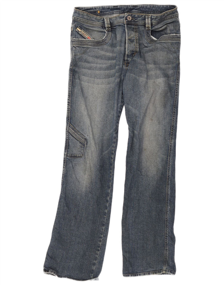 Blugi Diesel pentru bărbați Cargo Bootcut W33 L33 Albastru
