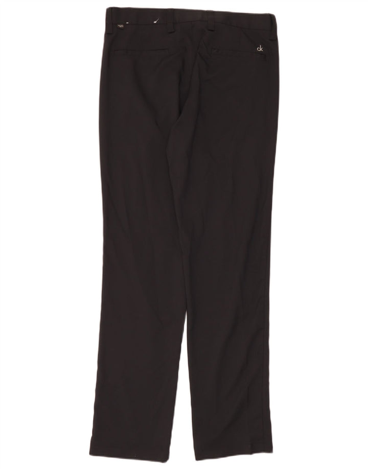 Pantaloni chino drepți pentru bărbați Calvin Klein Mărimea 32 W32 L31 Poliester negru