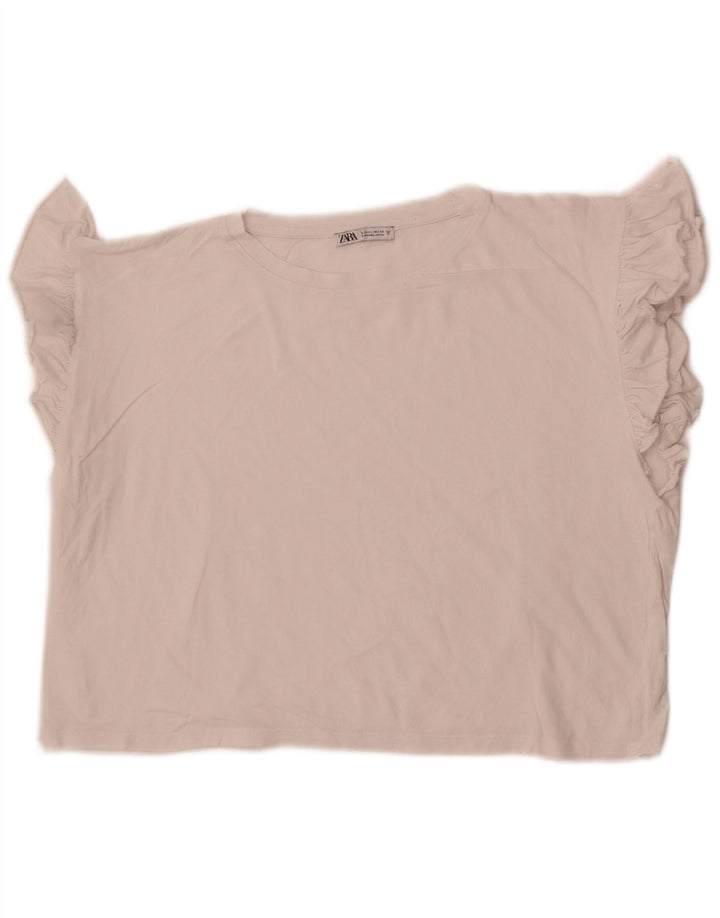 Bluză Crop Top pentru femei Zara UK 16 Large White