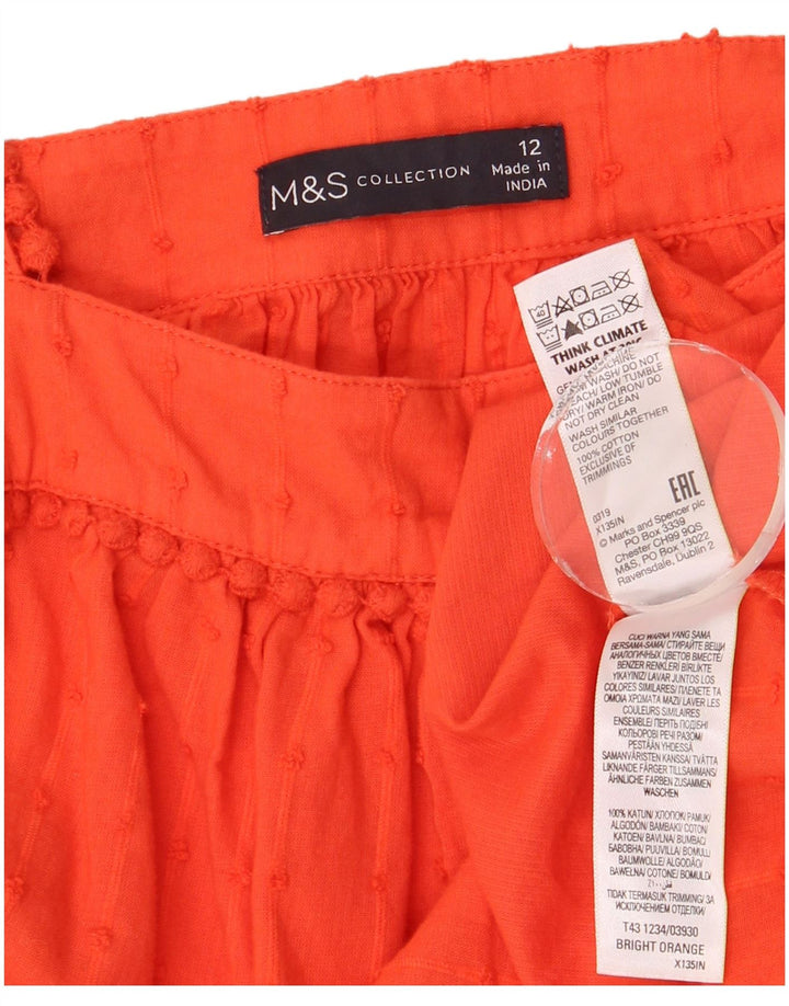Bluză fără mâneci pentru femei Marks & Spencer UK 12 Medium Orange Spotted