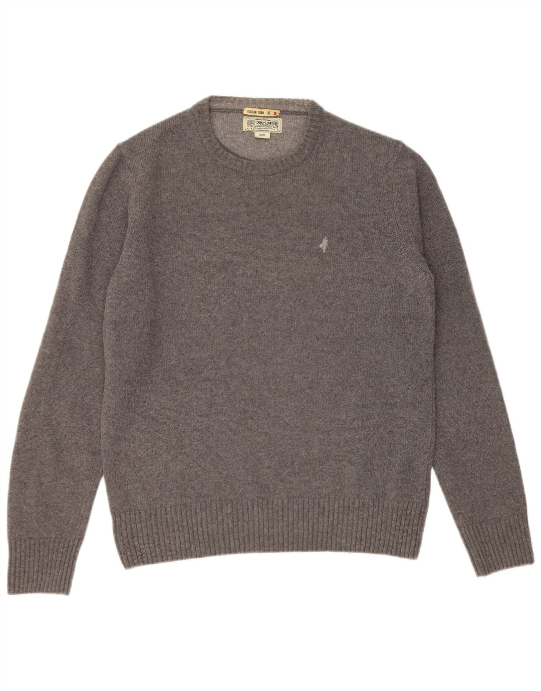 Pulover Marlboro Classics pentru bărbați, cu gât crew, lână mare, gri