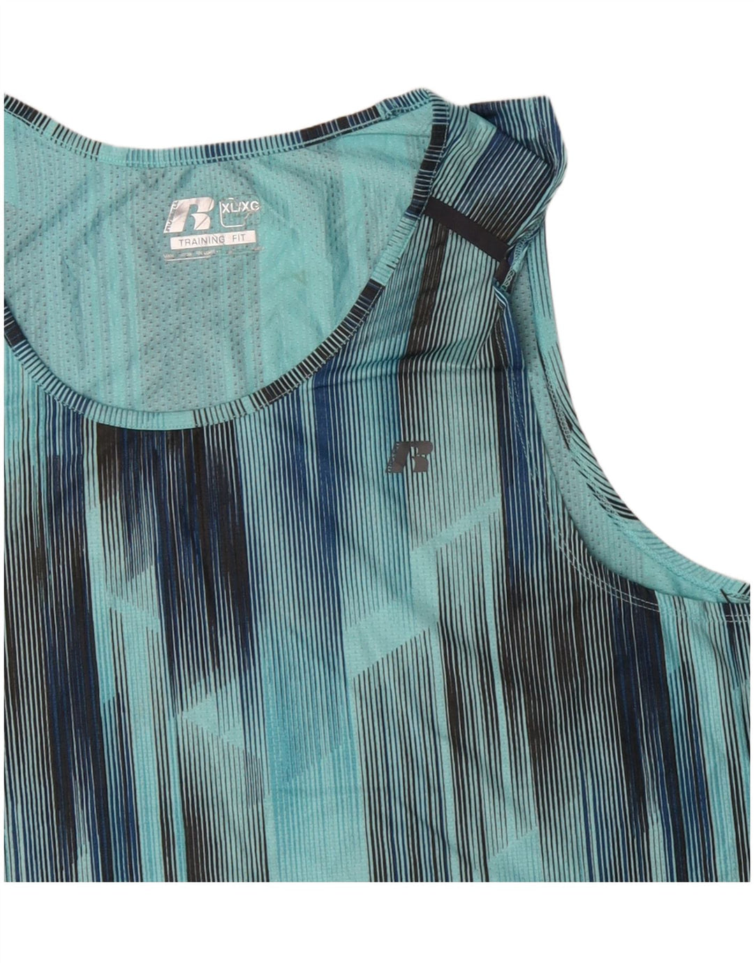 RUSSELL ATHLETIC Vest Vest Top XL Albastru Poliester Geometric