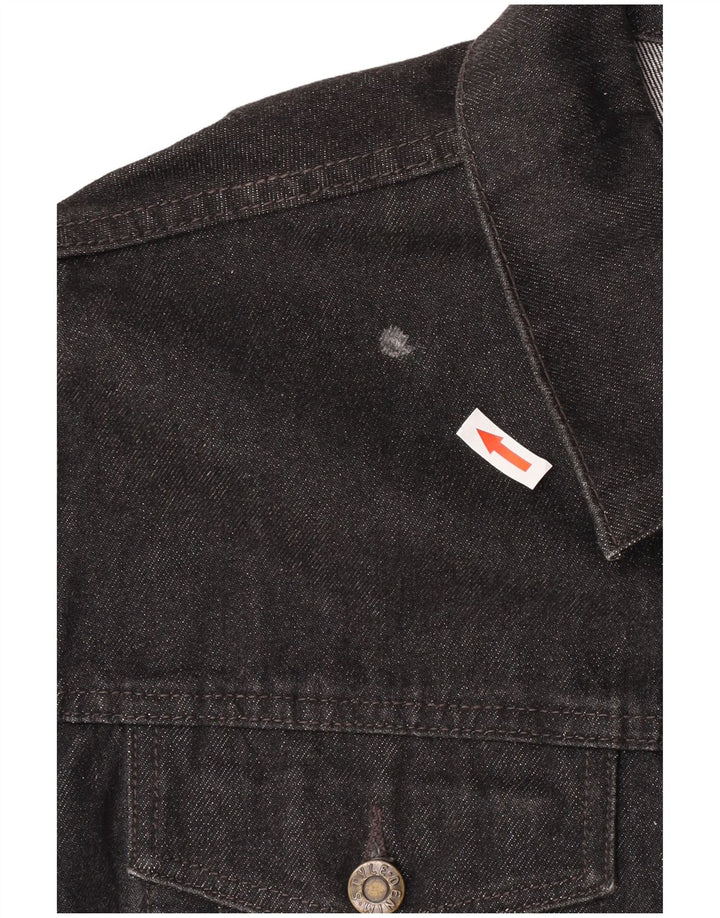 Jachetă de blugi pentru bărbați în stil denim UK 42 XL bumbac negru