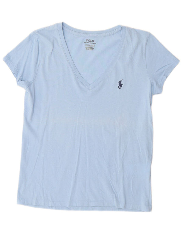 Tricou Polo Ralph Lauren pentru femei Top UK 10 Small Blue Bumbac