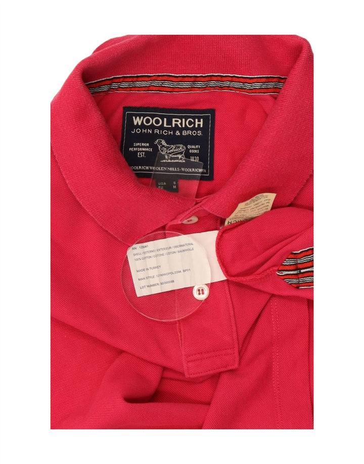 WOOLRICH Cămașă Polo pentru bărbați Bumbac roz mic