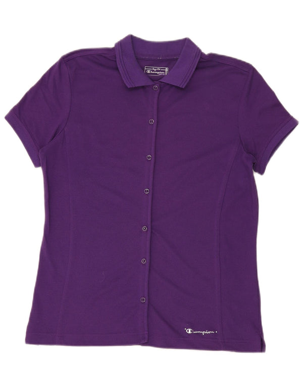 Bluză cămașă cu mânecă scurtă pentru femei Champion Easy Fit UK 16 Mov mare