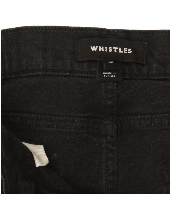 Blugi crop slim pentru femei W34 L25 negri Whistles