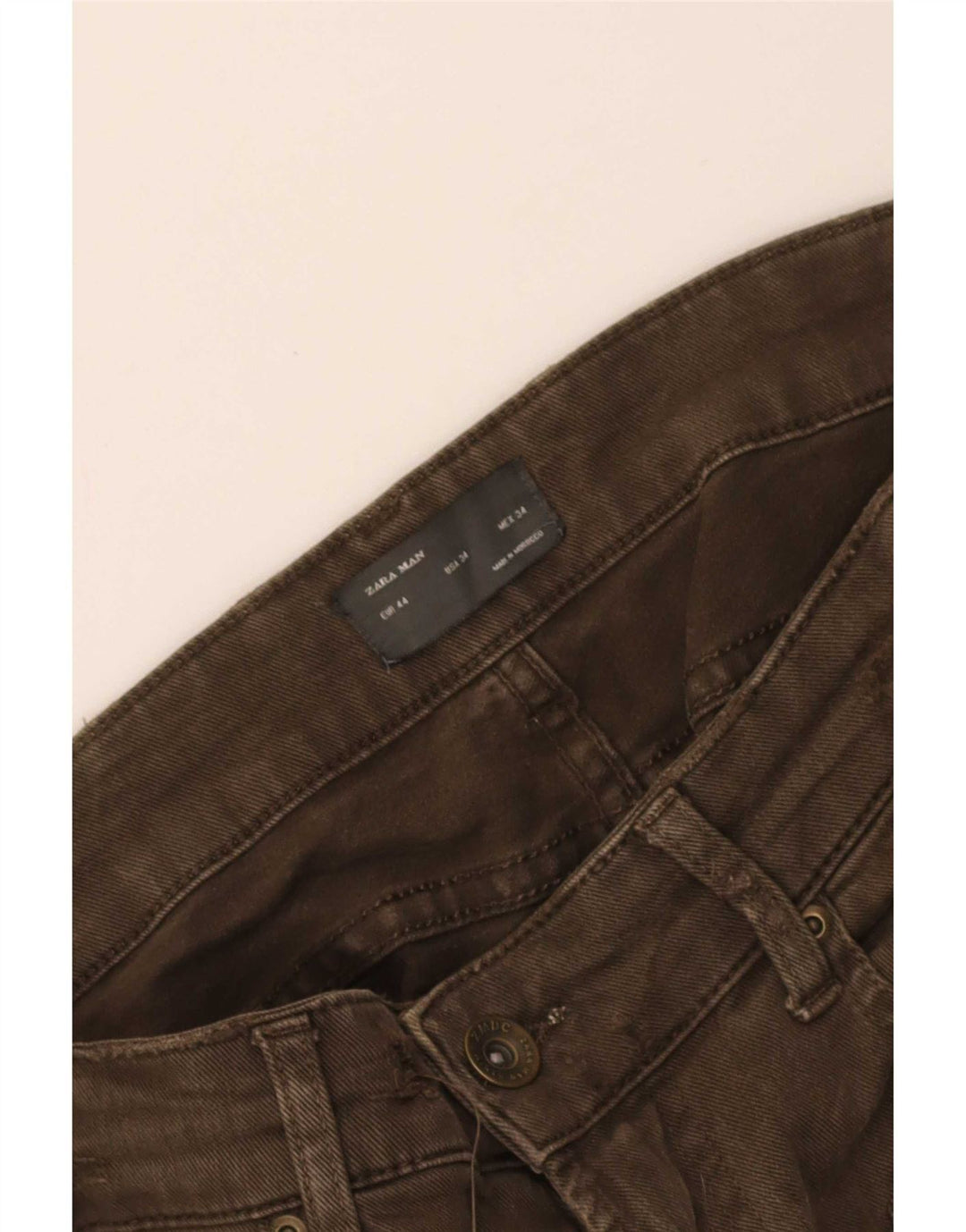 Pantaloni cargo slim pentru bărbați Zara EU 44 Large L34 L29 Kaki