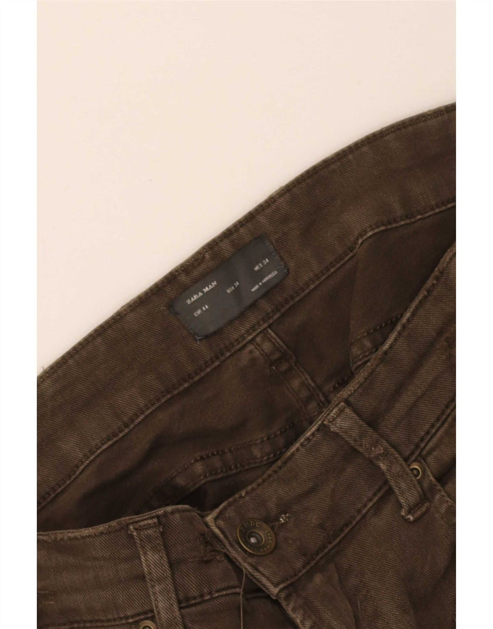 Pantaloni cargo slim pentru bărbați Zara EU 44 Large L34 L29 Kaki