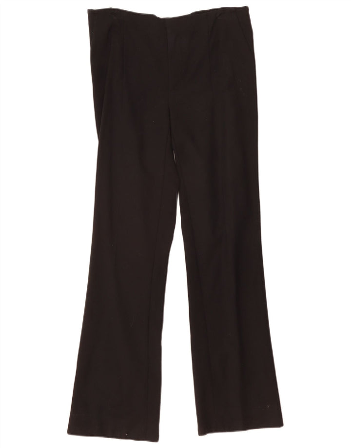Pantaloni casual pentru femei Bootcut Zara Mediu L30 L30 Bumbac negru