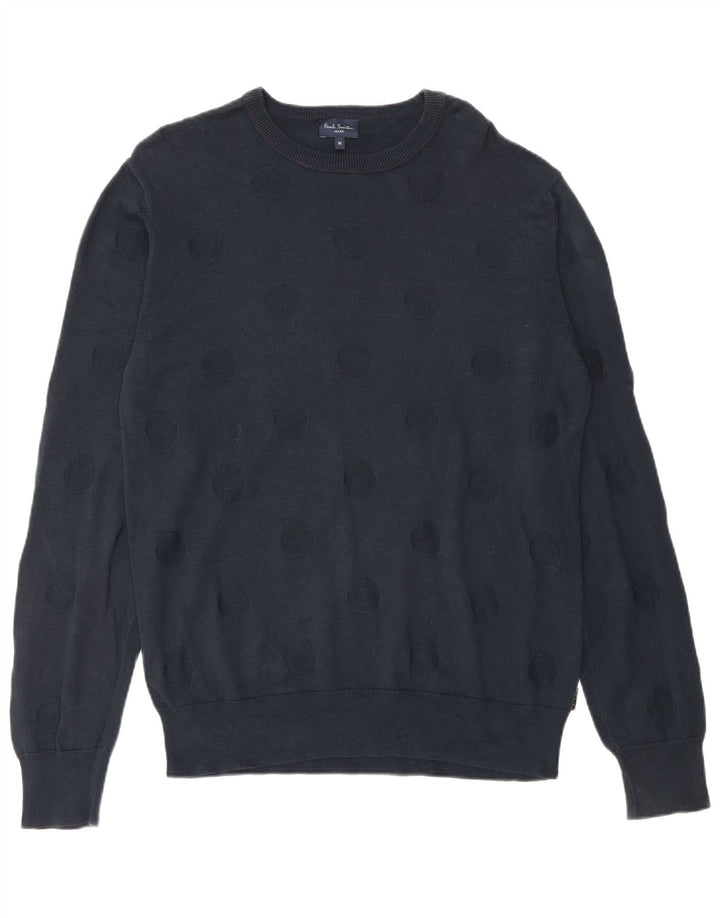 Pulover pentru bărbați Paul Smith, cu gât crew, bumbac geometric, albastru, mediu