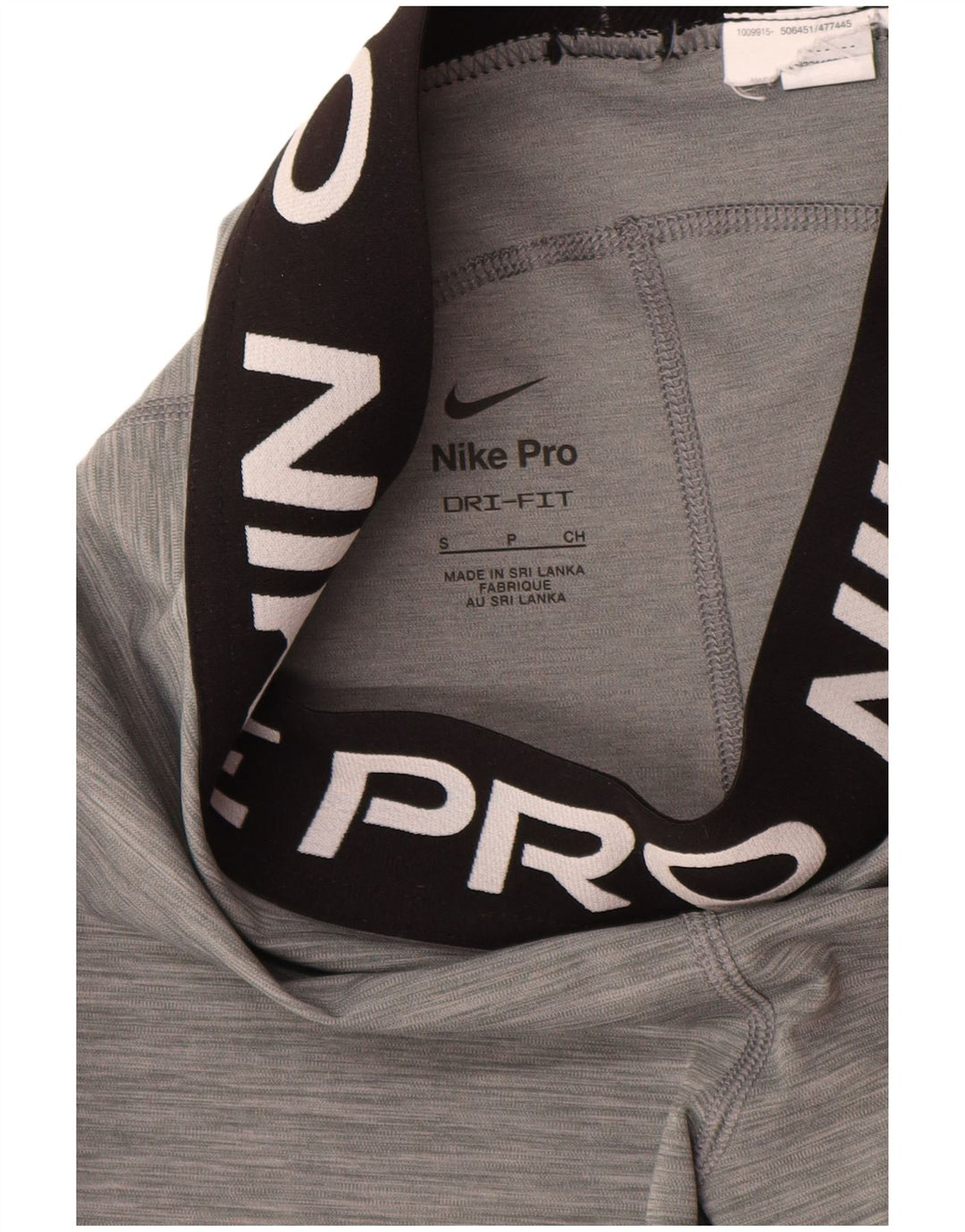 Pantaloni scurți sport Nike Dri Fit Graphic pentru femei UK 10 Small Gri Flecked