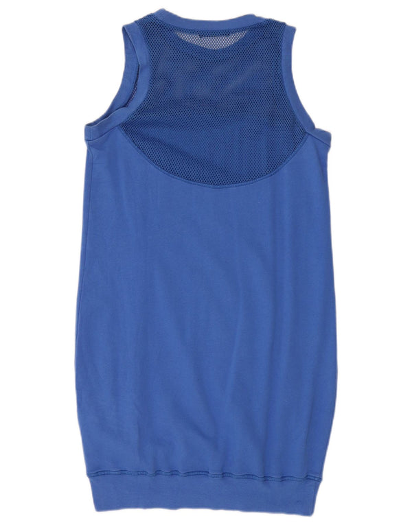 Rochie pulover pentru femei Pinko, fără mâneci, bumbac albastru mediu UK 12