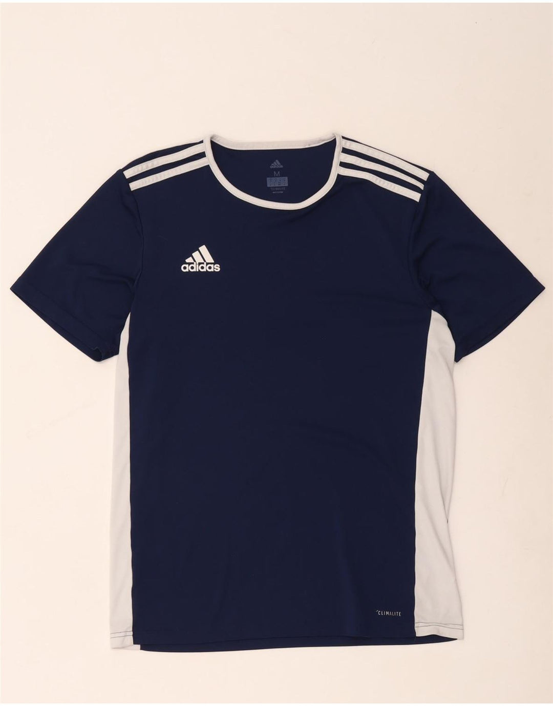 Tricou Adidas Climalite pentru bărbați Top Mediu Bleumarin Poliester Colorblock
