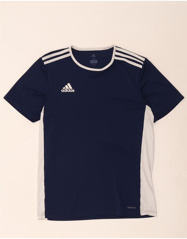 Tricou Adidas Climalite pentru bărbați Top Mediu Bleumarin Poliester Colorblock