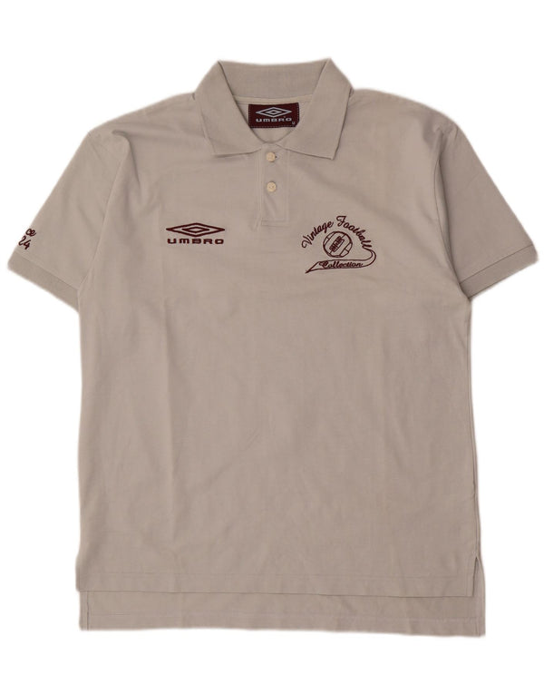 Tricou polo Umbro pentru bărbați, bumbac gri mediu